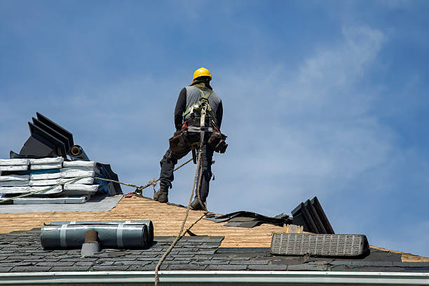 Professional Gutter Installation technician working in Panama, IA